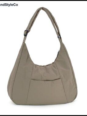 Large Nylon Crossbody Hobo Shoulder Bag Tote Puffer Handbag Women